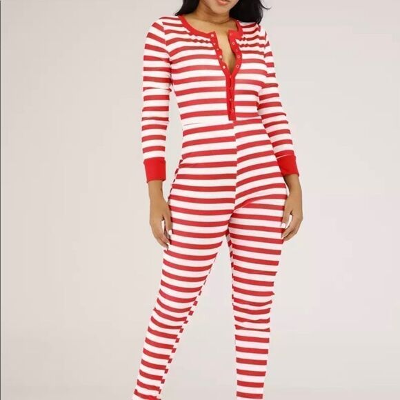 Christmas Sexy Onesies Button Pajamas - Picture 5 of 9